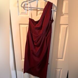 So Flirty Burgundy One-Shoulder Cutout
Asymmetrical Dress